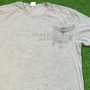 Vintage Y2K Harley Davidson Route 66 Ride 2 American Legends Tulsa Tee Gray XXXL